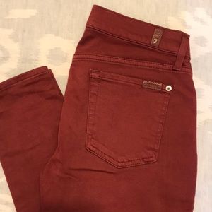 7 for all Mankind- The Skinny 27, Burgundy